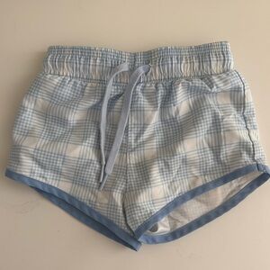 Minnow Blue Plaid Swim Shorts - 2t - like new